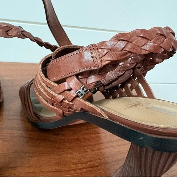 Sam Edelman Anthropologie Holland Brown Woven Ankle Strap Heels Sandals Boho 8.5 - Picture 12 of 12